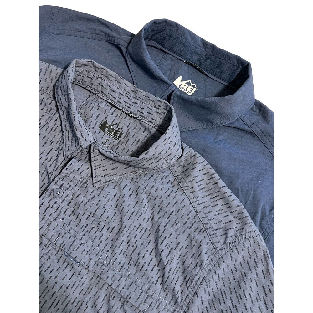 LOTx2 REI Co-op Men’s Button Up Vented‎ Blue Shirts Size Small